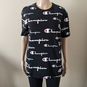 Tommy Hilfiger logos black tshirt, men's small